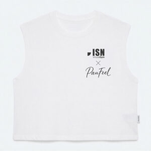 Camiseta sin mangas - ISNVirtual x Paufeel - blanco